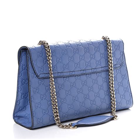 gucci emily microguccissima medium shoulder bag cobalt blue|Gucci emily shoulder bag.